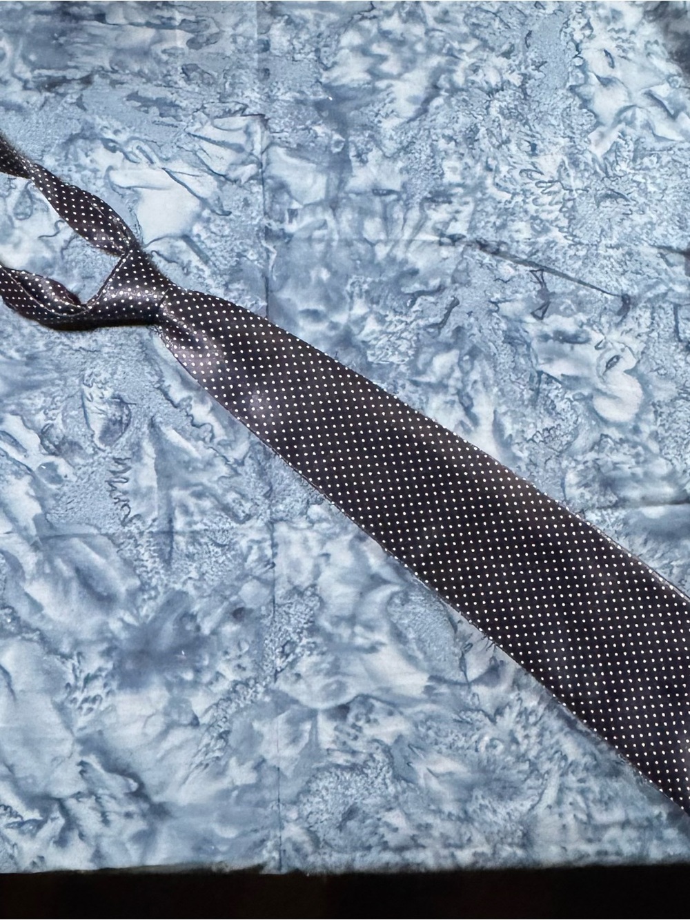 Men's Black Microdot Tie - Classic Polka Dot Design